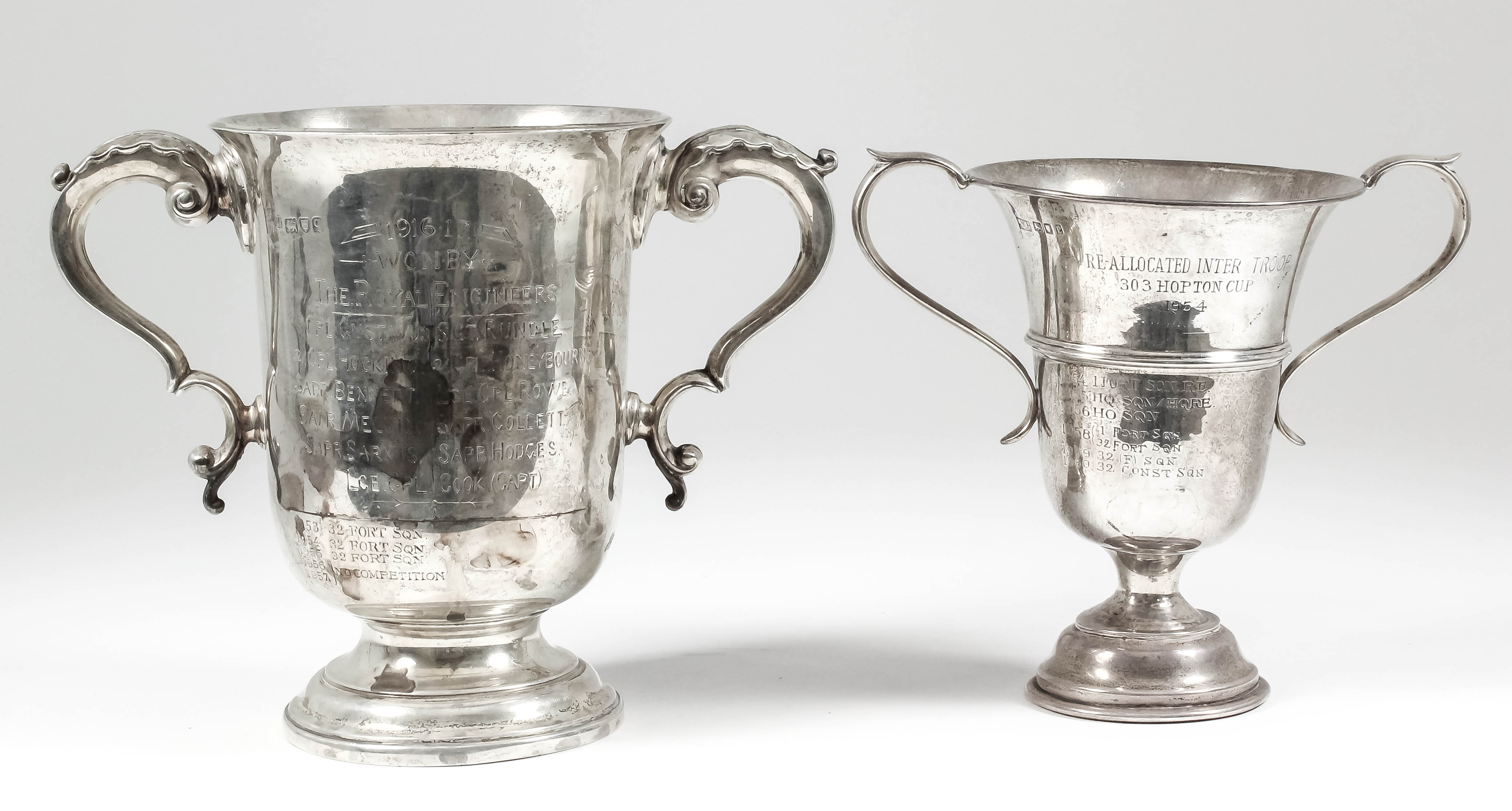 "Gibraltar Garrison Football Association Governors Cup Competition" - A George V silver two-