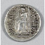 A Greek (Philadelphos) silver tetradrachm (93 B.C.), 28mm diameter (weight 15.6 grammes)