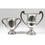 "Junior Leaders Regiment RE Inter Squadron Canoe Race" - A 20th Century silver two-handled cup