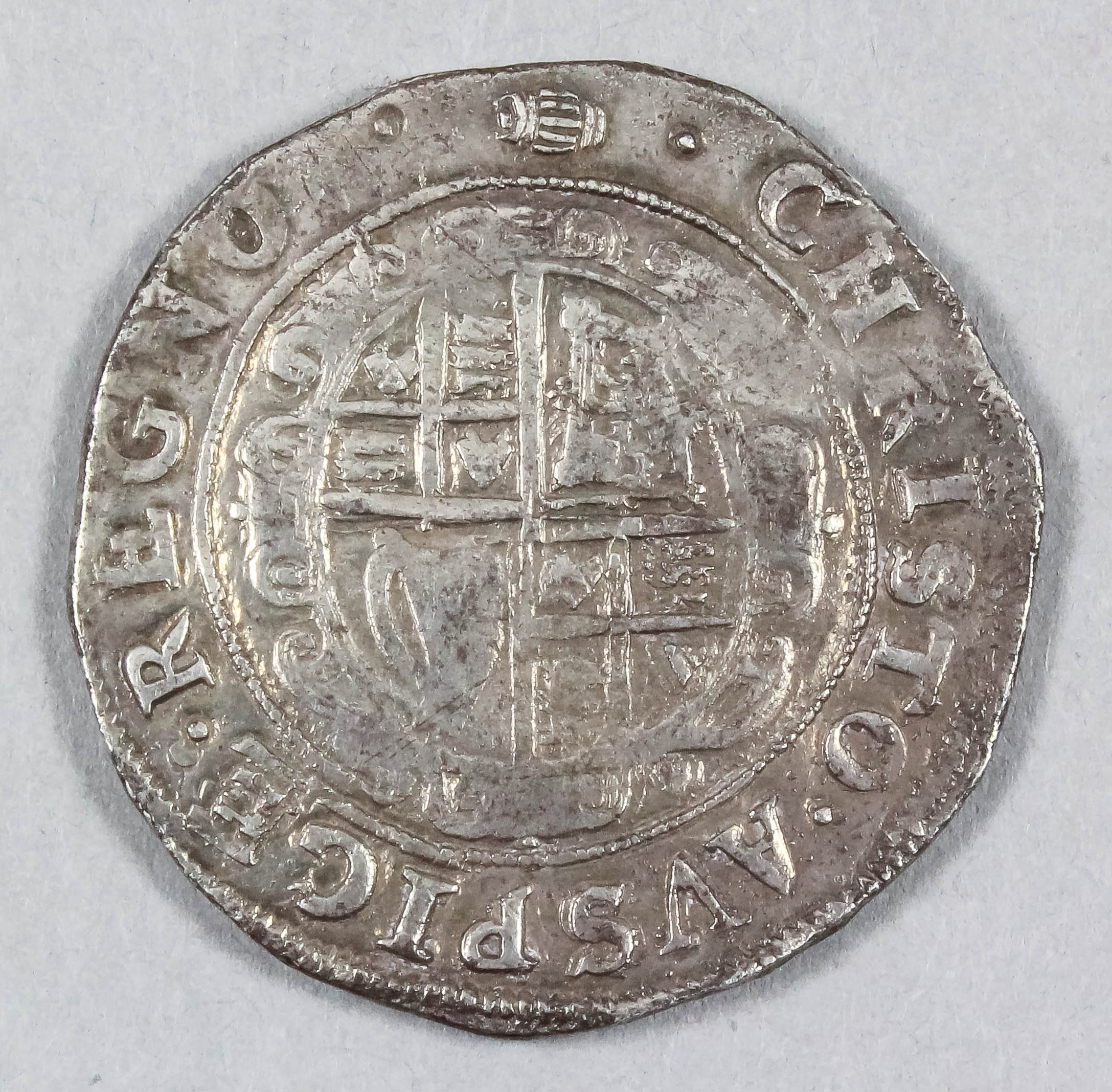 A Charles I (1625-1649) silver half Crown, mint mark Tun (1636-1638), 34.8mm diameter (weight 15.1