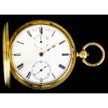 A Victorian 18ct gold consular half hunter cased pocket watch by Charles Frodsham, 84 Strand,
