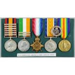 A group of five medals awarded to Private Martin O'Connor (later Sergeant), 9th Lancers,