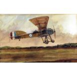James Page (20th Century) - Four watercolours - "Short Bomber, Detling", "Ypre", "Maidstone", and