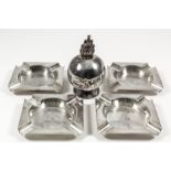 An Elizabeth II silver grenade pattern table lighter, 4ins high, by Garrard & Co. Ltd, London