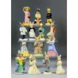 Fourteen Royal Doulton bone china Bunnykins figures, including - "Friar Tuck Bunnykins" (DB246), 4.