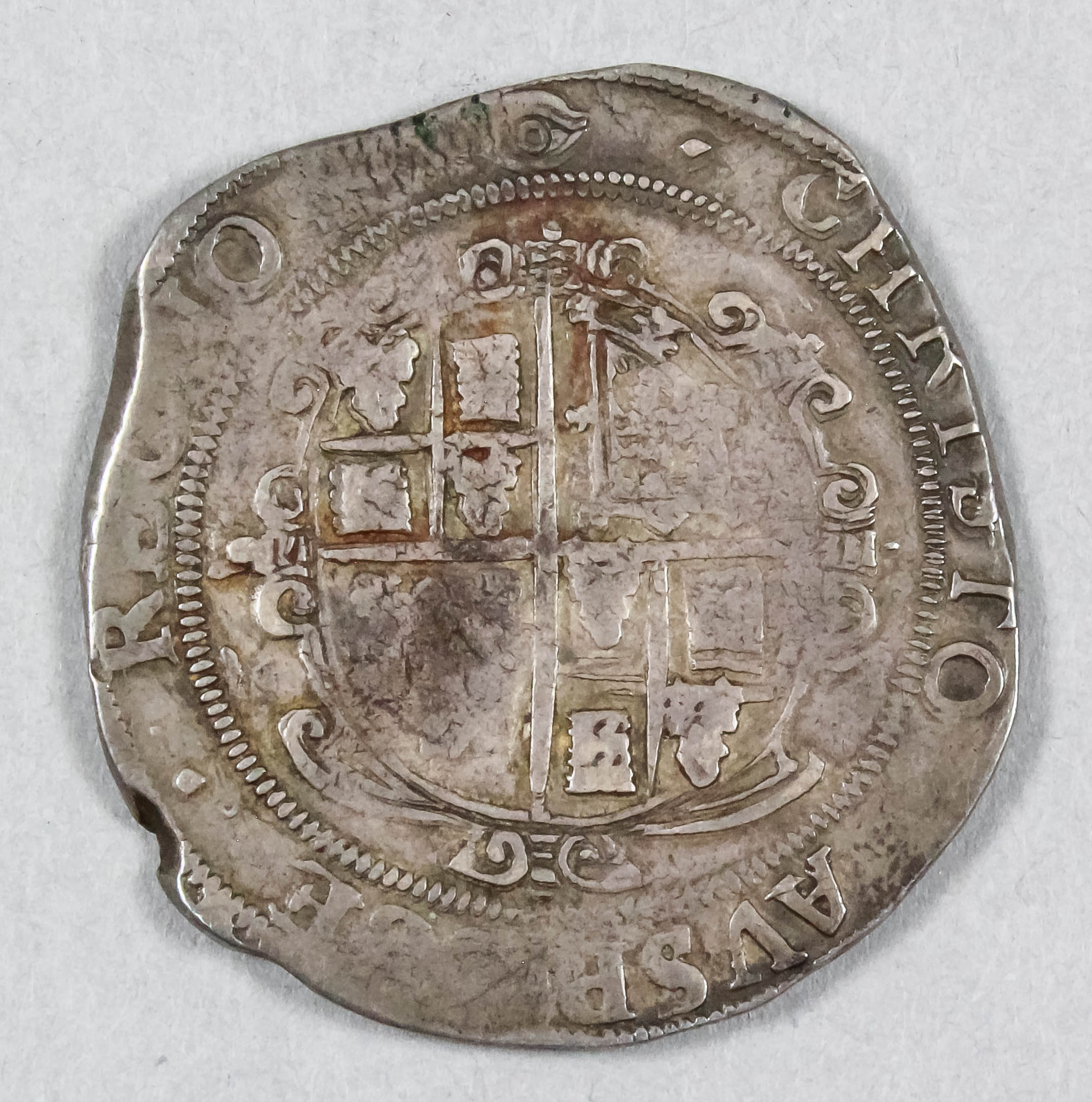 A Charles I (1625-1649) silver half Crown, mint mark Eye (1645), approximately 35mm diameter (weight