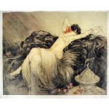 ***Louis Icart (1888-1950) - Limited edition lithograph - "Smoke", 15ins x 19.75ins, signed and