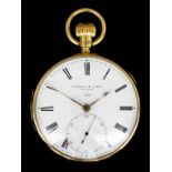 A Victorian 18ct gold consular cased pocket watch with unusual removable stem winding key, by