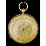 A good late George III 18ct gold cased open faced lever pocket watch by Parkinson & Frodsham, Change