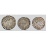 Henry VII (1485-1509) and Henry VIII (1509-1547) - Three hammered silver groats, 24-27mm diameter