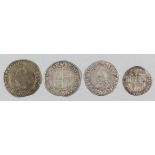 Three Elizabeth I (1558-1603) hammered silver shillings, 30-32mm diameter, and a ditto 1581 hammered