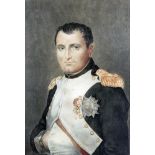 19th Century Continental school - Coloured mezzotint - Shoulder length portrait of Napoleon, 14.