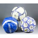 Three Chelsea Football Club footballs, all with autographs from respective teams
