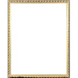 A late Georgian gilt framed rectangular wall mirror, the moulded frame with gadroon border, inset