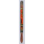 A George IV turned wood truncheon, painted with "GIVR" over crown over royal coat of arms, over