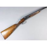 A 12 bore side by side shotgun by Hunter of Spain, Serial No. 249878, the 27.5ins blued steel