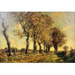 Jose Weiss (1859-1919) - Oil painting - "The Oak Avenue", canvas, 27.25ins x 39.25ins, signed, in