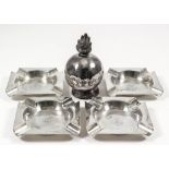 An Elizabeth II silver grenade pattern table lighter, 4.25ins high, by Garrard & Co. Ltd, London