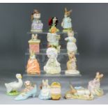 Fourteen Royal Albert Beatrix Potter figures, including - "And This Pig Had None", 3.75ins high, and