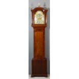 A late 18th Century mahogany longcase clock by Edward Blowers of Beccles, the 12ins arched top brass