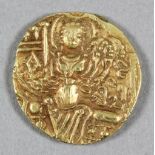 An Indian (Kushana) gold stater, 22.5mm diameter (weight 7.9 grammes)