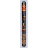 A Victorian turned wood truncheon, painted with crown over "VR" over "Lt T", over "Parish", on a