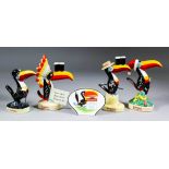 Four Royal Doulton limited edition "Guinness" advertising figures, including - "Big Chief Toucan",