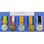 A group of five medals awarded to Stoker Petty Officer William T. Reed, comprising - Africa