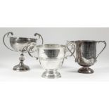 "Curragh Golf Club Regimental Foursomes (Handicap) 1903" - An Edward VII silver two-handled cup with