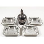 An Elizabeth II silver grenade pattern table lighter, 4.25ins high, by Garrard & Co. Ltd, London