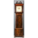 A 19th Century "North County" mahogany longcase clock by W. Crofsland of Bolton, the 14ins square