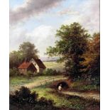 William Stanley (19th Century school) - Pair of oil paintings - "The Angler's Rest" and "A Chat by