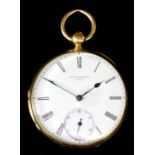 A Victorian 18ct gold consular cased pocket watch by Charles Frodsham, 84 Strand London, No.