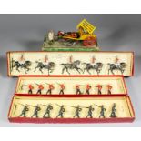 Three sets of Britains painted lead soldiers, including - The Lifeguards No.1, German Army