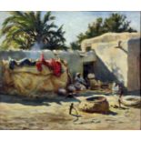 Leila Williamson (fl. 1884-1919) - Pair of oil paintings - "A Fakir's Hut beyond the Indus", and "In