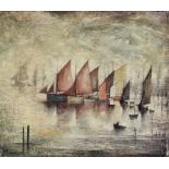 ***Laurence Stephen Lowry (1887-1976) - Limited edition colour print - "Sailing Boats", 11.25ins x
