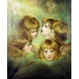 19th Century English school after Sir Joshua Reynolds (1723-1792) - Oil painting - Angel's heads - A