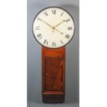 A late 18th./early 19th Century mahogany cased Tavern clock, the 20ins diameter painted wood dial