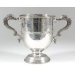 "Royal Engineers Aldershot Point-to-Point 1911 Heavyweight" - A George V silver two-handled cup with