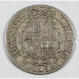 A Charles I (1625-1649) silver half Crown, mint mark Lion (York), 36.2mm diameter (weight 13.5