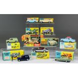 A group of thirteen Corgi diecast model vehicles, including - a James Bond Aston Martin DB5, No. 261