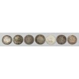 A collection of Twenty small silver coins/Maundy coins - Charles II to Elizabeth II