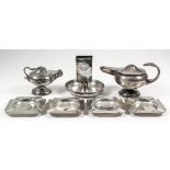 A George V silver Aladdin's lamp table lighter with serpent head terminal, 3.5ins high, by The