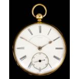 A late Victorian 18ct gold consular cased lever pocket watch by Frodsham & Baker, 31 Gracechurch