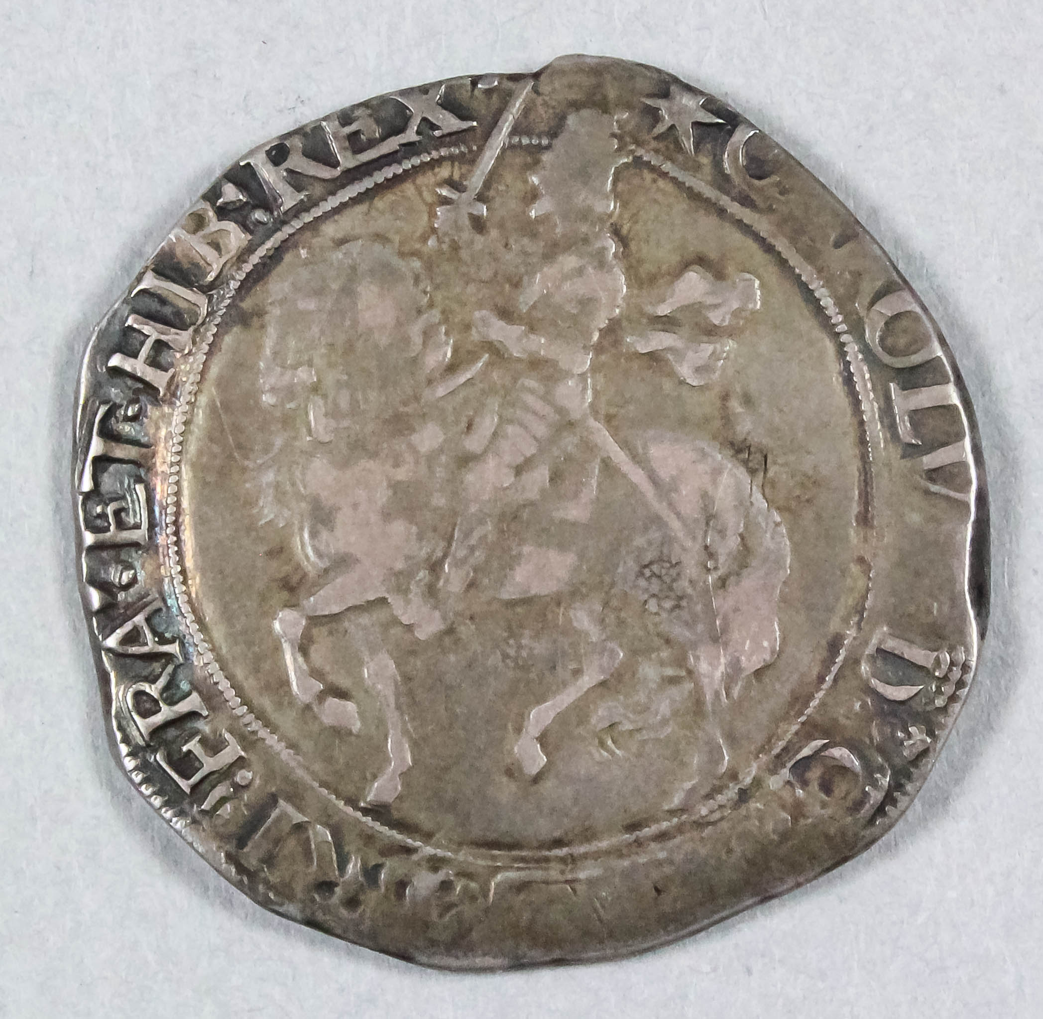 A Charles I (1625-1649) silver half Crown, mint mark Star (1640-1641), approximately 33.9mm diameter - Image 2 of 2