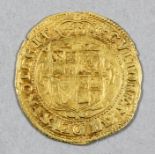 A Charles I (1625-1649) gold Crown (1st bust - mint mark Lis), 21.8mm diameter (weight 2.3 grammes)