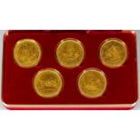 A collection of Elizabeth II silver proof coins minted by Pobjoy Mint for the Isle of Man,