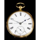 A Victorian 18ct gold consular cased pocket chronometer by Grimaldy & Johnson of London, No.