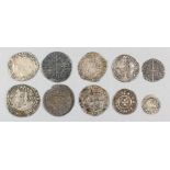 A collection of twenty hammered silver coins (Henry III to The Commonwealth, 1216 to 1660),