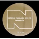 A platinum "National Panasonic" (UK) Limited medallion, commemorating the fifth birthday of the